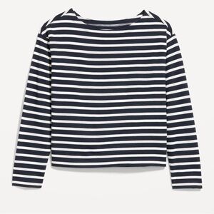 Old Navy Loose Long-Sleeve Striped Mariner T-Shirt/ Top Small NWT